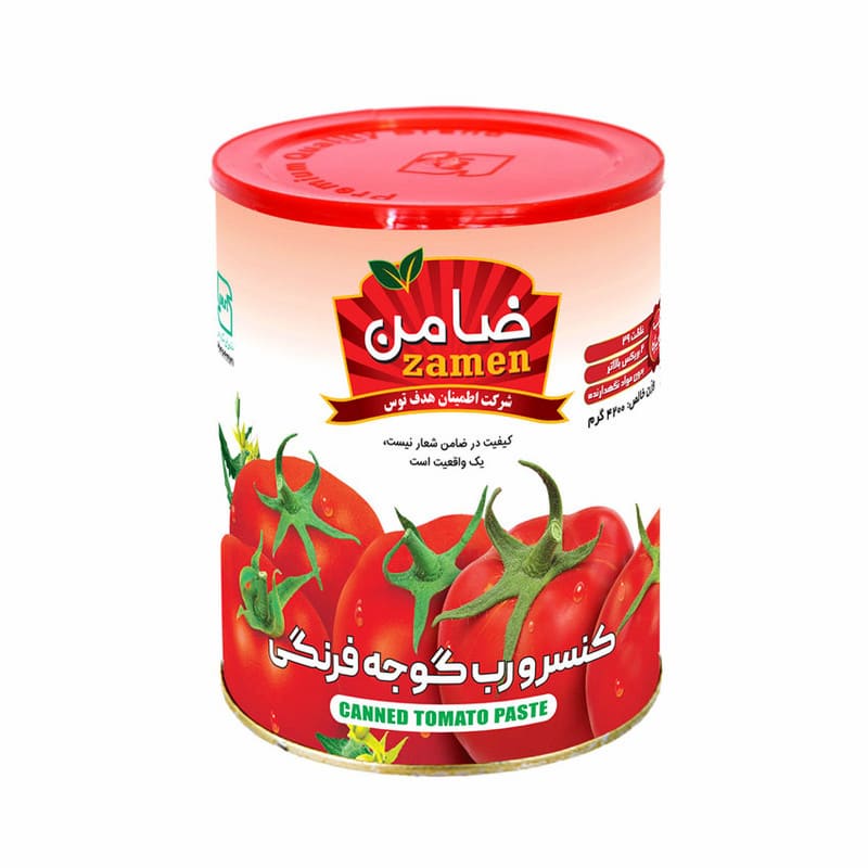 رب گوجه فرنگی ضامن با فرآیند تولید استاندارد غذایی